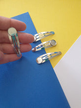 12mm 10pcs High Quality Rhodium Plated Copper Metal bobby pin snap pin Hairpin Hair Clips Hairpin Base Setting Cabochon Cameo