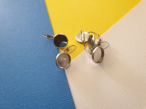 10pcs (5prs) 8/10/12/14mm Stainless Steel French Lever Back Earrings Blank/Base,Fit 8/10/12 Glass Cabochons, jewellery findings australia