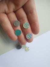 10pcs (5prs) 12mm White Apex texture, Color Flat Back, Resin Cabochons, sparkly on trend cabochons, for earrings, diy jewellery Australia