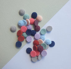 20pcs (10prs) 12mm Mix Color Melaleuca, Flowers Flat Back, Resin Flower Cabochons, cabochons for earrings, jewellery supplies australia