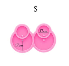 1pc DIY resin earrings, circle dangle drop, shiny Silicone mold, DIY Jewelry Making, glitter epoxy Resin mould, Jewellery supplies australia