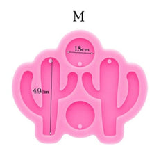 1pc Cactus earring mould, dangle drop mold, shiny Silicone mold, DIY Jewelry Making, glitter epoxy Resin mould, Jewellery supplies australia