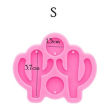 1pc Cactus earring mould, dangle drop mold, shiny Silicone mold, DIY Jewelry Making, glitter epoxy Resin mould, Jewellery supplies australia