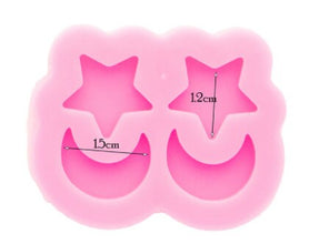 1pc Stud earring mold, resin stud mold, shiny Silicone mold, DIY Jewelry Making, epoxy Resin mold, Jewellery supplies australia, moon mold