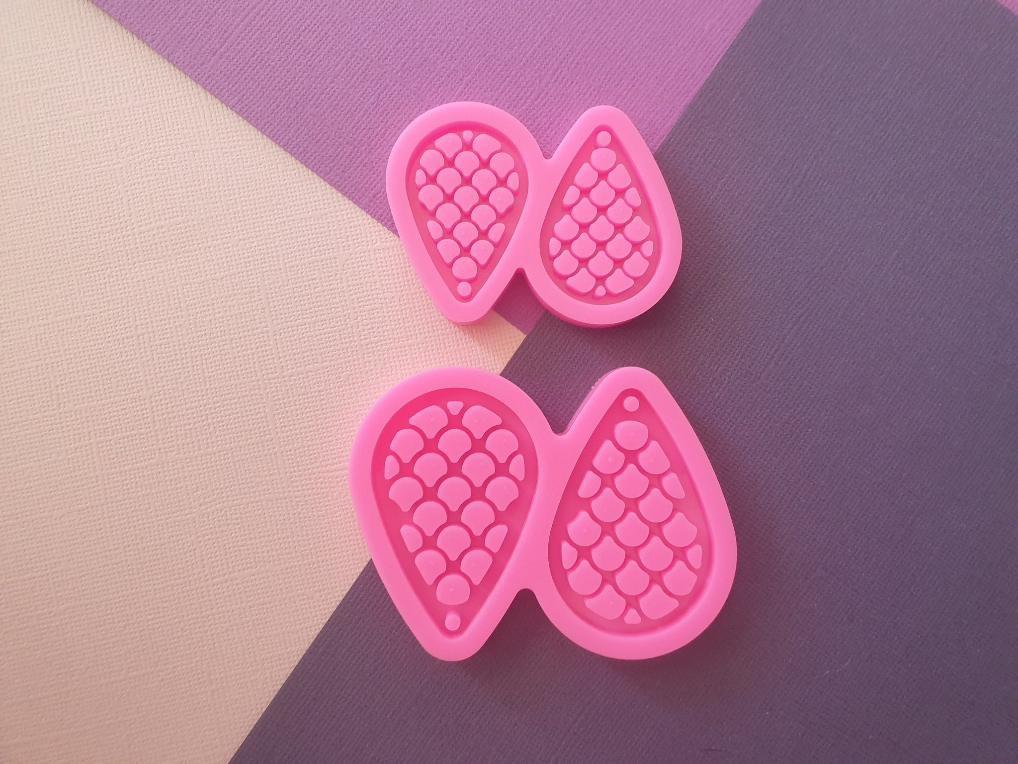 1pc Mermaid earring mould, fish scale drop mold, shiny Silicone mold, DIY Jewelry Making, epoxy Resin mould, Jewellery supplies australia