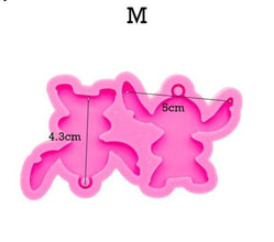 1pc Stitch earring mould, Lilo & Stitch drop mold, shiny Silicone mold, DIY Jewelry Making, epoxy Resin mould, Jewellery supplies australia