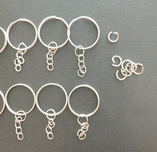 10pcs Silver Plated Metal, Blank Keyring, Keychain Split Ring, Keyfob, DIY Key Chains, Keyring Accessories, Keychain Key ring, DIY Keyring