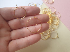 10pcs 20/25/30mm silver/rose/gold/black/bronze Hoops Earrings Big Circle Ear Wire Hoops Earrings Wires For DIY Jewellery Making Supplies