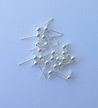 10/50pcs 3/4/5mm Round Ball Earrings, Earring Pin, Silver Ball Earring, Earring Connectors, Jewellery making supplies