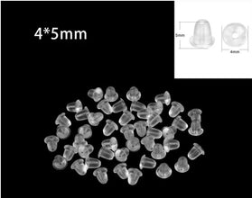 100pcs earring plastic plug, silicone rubber plug, stud stoppers, earring findings, earring post backs, Earring backings australia