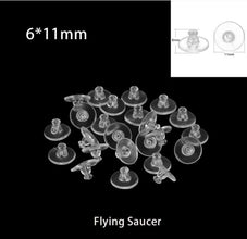 100pcs earring plastic plug, Flying saucer silicone plug, stud stoppers, earring findings, earring post backs, Earring backings australia