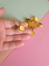 10pcs (5prs) 8/10/12/14mm Yellow gold, Rose Gold, Gun Black, Electroplated Stainless Steel, Earring Hooks, Cabochon Blank Bezel Base