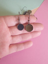 10pcs (5prs) 8/10/12/14mm Yellow gold, Rose Gold, Gun Black, Electroplated Stainless Steel, Earring Hooks, Cabochon Blank Bezel Base