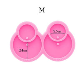 1pc DIY resin earrings, circle dangle drop, shiny Silicone mold, DIY Jewelry Making, glitter epoxy Resin mould, Jewellery supplies australia