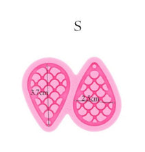 1pc Mermaid earring mould, fish scale drop mold, shiny Silicone mold, DIY Jewelry Making, epoxy Resin mould, Jewellery supplies australia