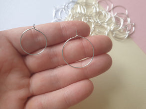 10pcs 20/25/30mm silver/rose/gold/black/bronze Hoops Earrings Big Circle Ear Wire Hoops Earrings Wires For DIY Jewellery Making Supplies