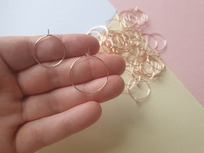 10pcs 20/25/30mm silver/rose/gold/black/bronze Hoops Earrings Big Circle Ear Wire Hoops Earrings Wires For DIY Jewellery Making Supplies