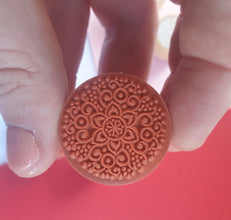 6pcs 3cm Round Emboss Stamp, Mandala stamp, Lace Texture for craft, Sculpture stamp for pottery, Polymer Clay tools, Wooden stamp Australia