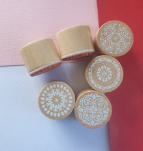 6pcs 3cm Round Emboss Stamp, Mandala stamp, Lace Texture for craft, Sculpture stamp for pottery, Polymer Clay tools, Wooden stamp Australia