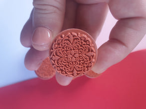 6pcs 3cm Round Emboss Stamp, Mandala stamp, Lace Texture for craft, Sculpture stamp for pottery, Polymer Clay tools, Wooden stamp Australia