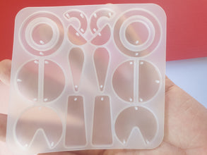 1pc Silicone Mold abstract oval Shapes, Mold Resin drop earring, Earring Molds, Epoxy Resin Charm, Casting Mould, dangle earring mold