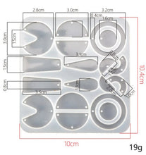 1pc Silicone Mold abstract oval Shapes, Mold Resin drop earring, Earring Molds, Epoxy Resin Charm, Casting Mould, dangle earring mold