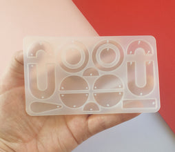 1pc Silicone Mold abstract semicircle Shapes, Mold Resin drop earring, Earring Molds, Epoxy Resin mold, Jewellery Making Tools, earring mold