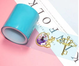 1 roll 5m Plastic Resin tapes, Tape for Metal Frame, DIY Pendant Gold Charm, Epoxy Bezel Setting, Resin tools, UV Resin Charm