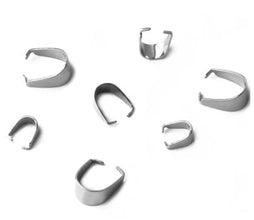 10/100pcs Stainless Steel Pendant Clips, Pinch Bail Clasps, Buckle Charm, Necklace Hook Connector, DIY Jewellery Making, Jewellery Findings