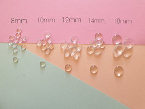 50pcs 8/10/12/14/18/20/25mm Round Flat Back Glass Cabochon, Transparent Cabochon, Clear Crystal Cabochon, Cameo For Diy Jewellery, Australia