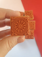 6pcs 3cm Square Emboss Stamp, Mandala stamp, Lace Texture for craft, Sculpture stamp for pottery, Polymer Clay tools, Wooden stamp Australia