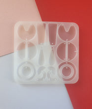 1pc Silicone Mold abstract oval Shapes, Mold Resin drop earring, Earring Molds, Epoxy Resin Charm, Casting Mould, dangle earring mold