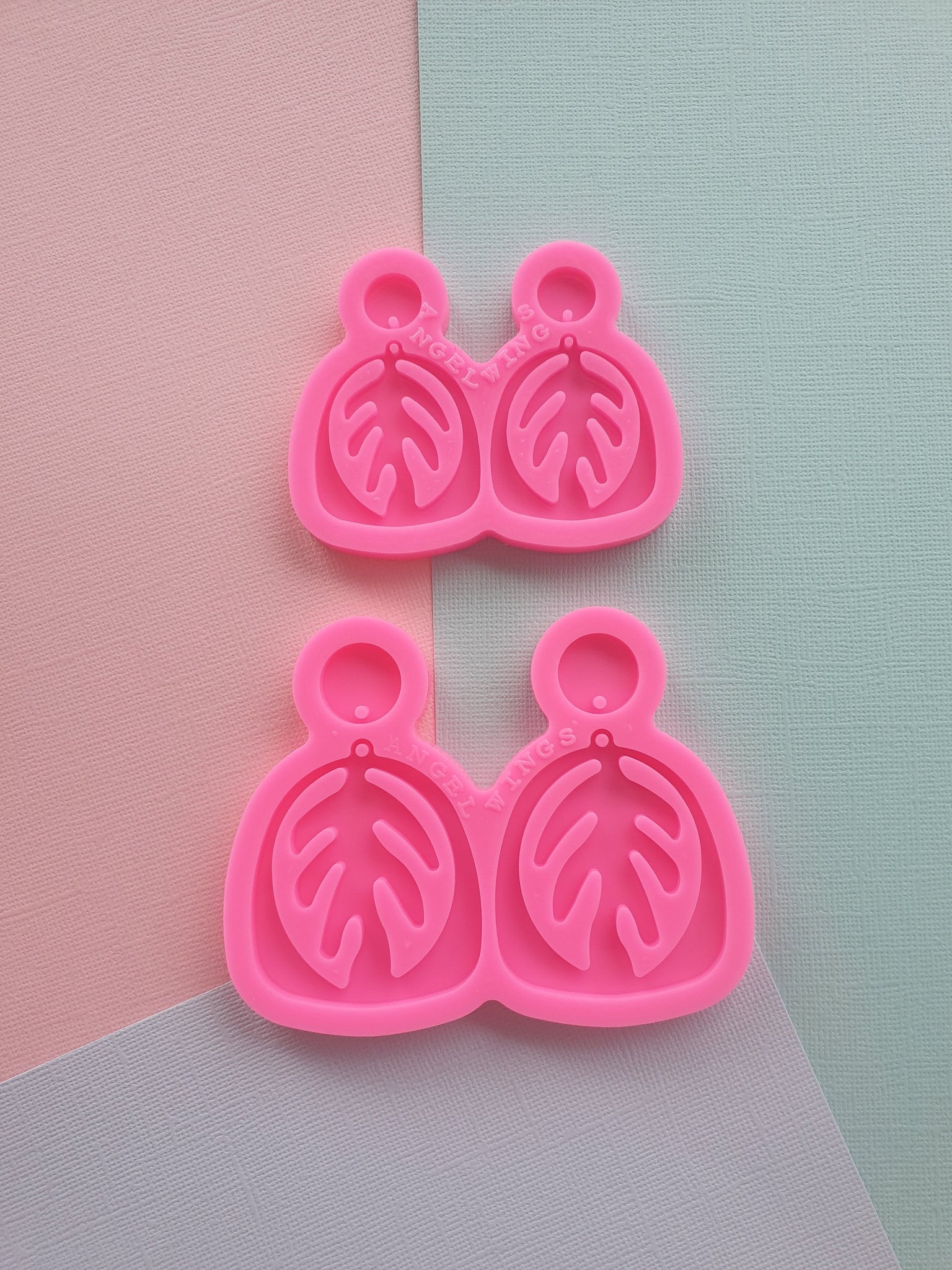 1pc plant leaf earring mould, dangle drop mold, shiny Silicone mold, DIY Jewelry Making, epoxy Resin mold, Jewellery supplies australia