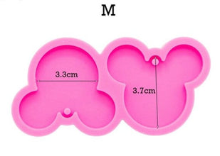 1pc Mickey Mouse earring mould, dangle drop mold, shiny Silicone mold, DIY Jewelry Making, epoxy Resin mould, Jewellery supplies australia