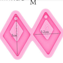 1pc Diamond drop earring mould, dangle drop mold, shiny Silicone mold, DIY Jewelry Making, epoxy Resin mould, Jewellery supplies australia