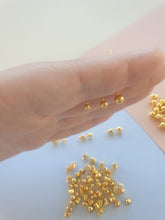 10pcs (5prs) 3/4/5mm Round Ball Earrings, Earring Pins, Gold Ball Earring, Earring Connectors, Jewellery making supplies