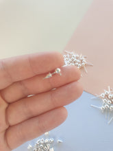 10/50pcs 3/4/5mm Round Ball Earrings, Earring Pin, Silver Ball Earring, Earring Connectors, Jewellery making supplies