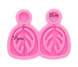 1pc plant leaf earring mould, dangle drop mold, shiny Silicone mold, DIY Jewelry Making, epoxy Resin mold, Jewellery supplies australia