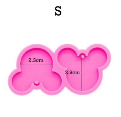 1pc Mickey Mouse earring mould, dangle drop mold, shiny Silicone mold, DIY Jewelry Making, epoxy Resin mould, Jewellery supplies australia