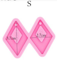 1pc Diamond drop earring mould, dangle drop mold, shiny Silicone mold, DIY Jewelry Making, epoxy Resin mould, Jewellery supplies australia