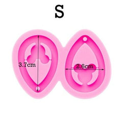 1pc Mickey drop earring mould, dangle drop mold, shiny Silicone mold, DIY Jewelry Making, epoxy Resin mould, Jewellery supplies australia