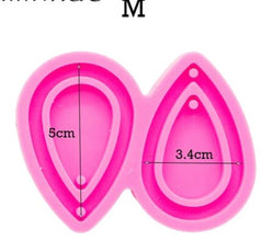 1pc double tear drop earring mold, drop earring mold, shiny Silicone mold, DIY Jewelry Making, Resin mold, Jewellery supplies australia