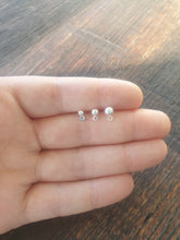 10/50pcs 3/4/5mm Round Ball Earrings, Earring Pin, Silver Ball Earring, Earring Connectors, Jewellery making supplies