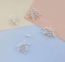 10/50pcs 3/4/5mm Round Ball Earrings, Earring Pin, Silver Ball Earring, Earring Connectors, Jewellery making supplies