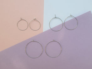 10pcs (5prs) 20/25/30mm stainless steel Hoops Earrings Big Circle Ear Wire Hoops Earrings Wires For DIY Jewellery Making Supplies