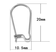 10/50pcs Stainless Steel kidney Earring wire, french lever Earring Hook, Earring Clasps, Earring Wire For Jewelry Making, jewellery supplies