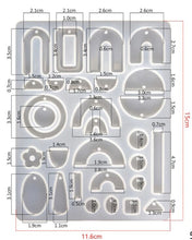 1pc Silicone Mould abstract Shapes, Mould Resin drop earrings, Earring Molds, Epoxy earring Charms, silicone mold, Jewellery Making Tool