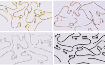 100pcs Iron Earring wire, Hypoallergenic Earring Hook, Earring Clasps, Earring Wires For Jewelry Making, jewellery supplies