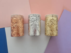 Large 10gm Shiny Gold foil, Silver foil, Rose Foil, Gold leaf foil, Gold leaf flake, Resin Art, Resin Decoration, Jewellery Making Supplies