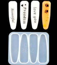 1pcs - 4 section Barrette silicone mold, hair clip mold, Epoxy Resin Hair Clip, Silicone Mold, DIY Hair Clip,  DIY silicone mold